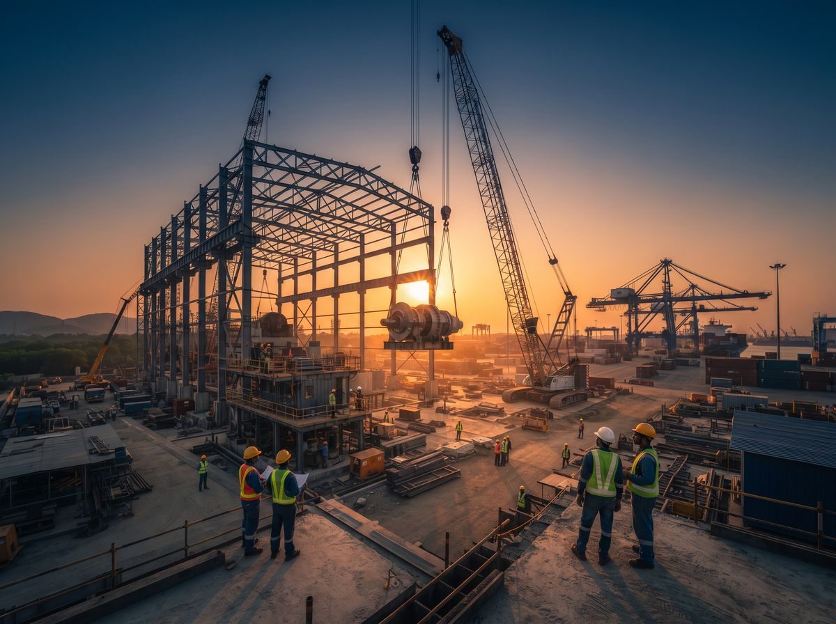 Power station construction near Chattogram port