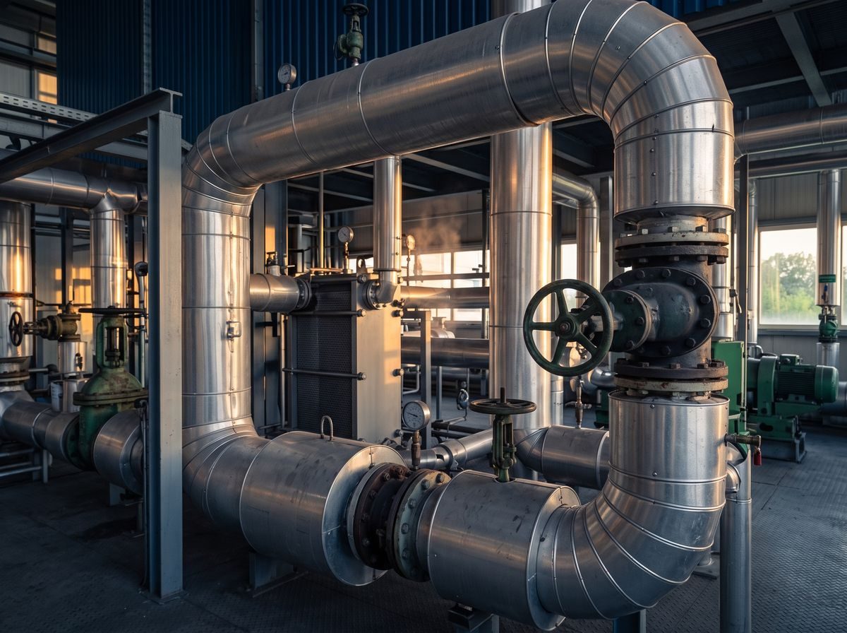 Insulated pipework of a waste heat recovery system